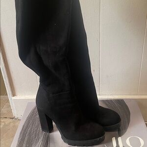 Jennifer Lopez Black Heeled Boots